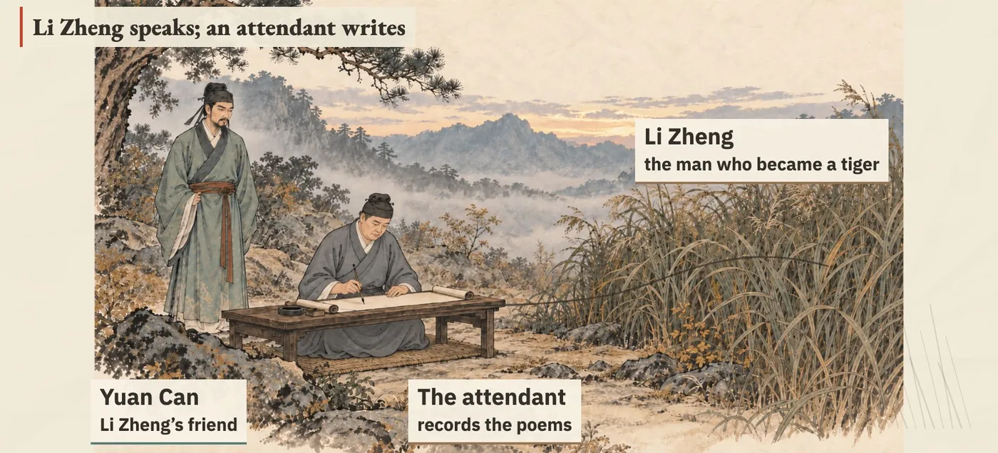 The ink represents a recorded voice, not an actual poem.